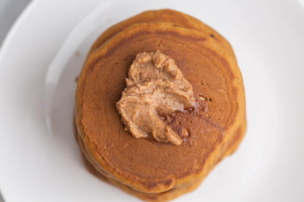 Spiced butter on pancakes.