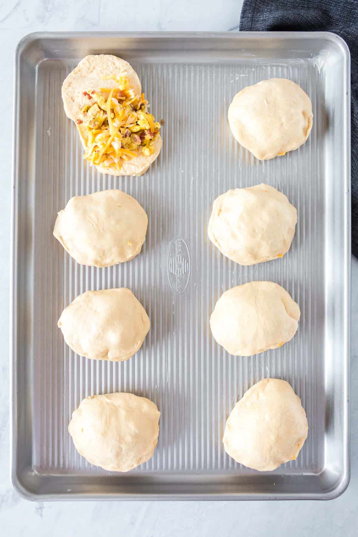 Unbaked biscuits.