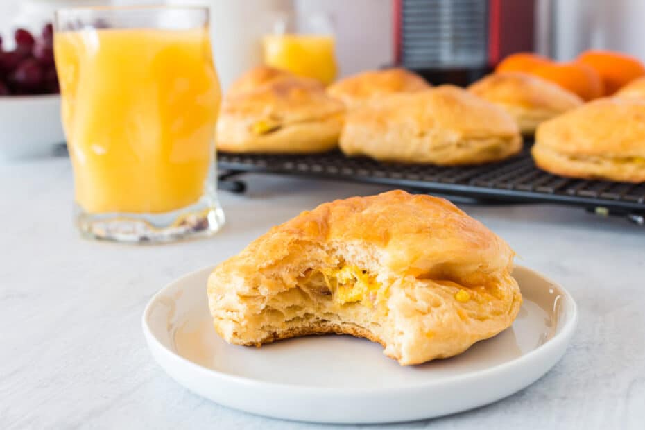 Stuffed Breakfast Biscuits • Pancake Recipes