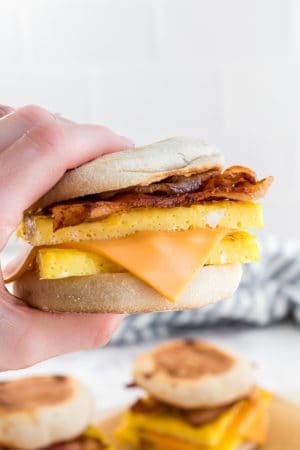 Breakfast Sandwich with Egg • Pancake Recipes
