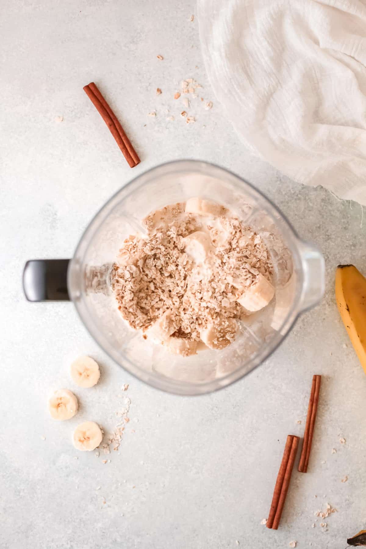 Smoothie before blending.