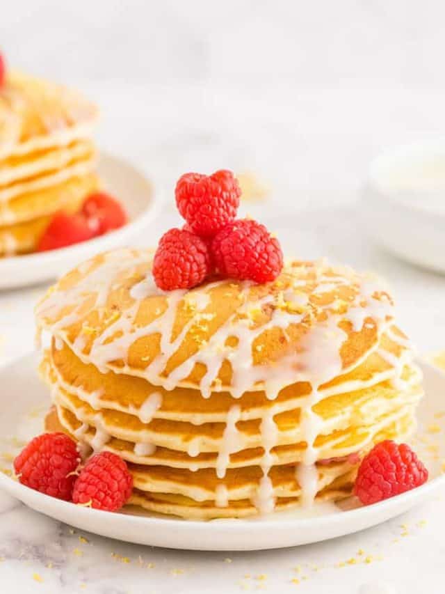 Fluffy Lemon Raspberry Pancakes Story • Pancake Recipes