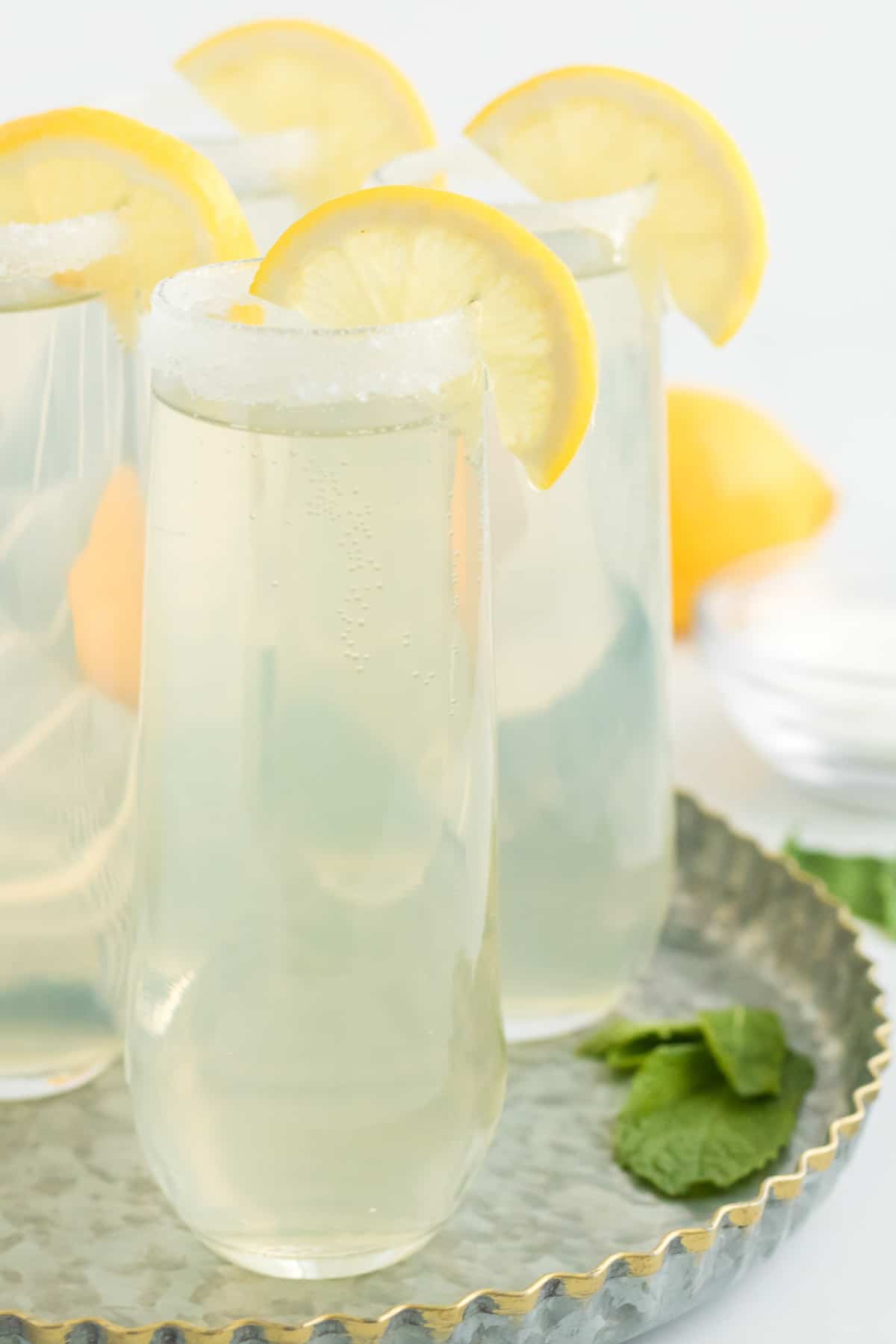 Lemon mimosa with more in the background.