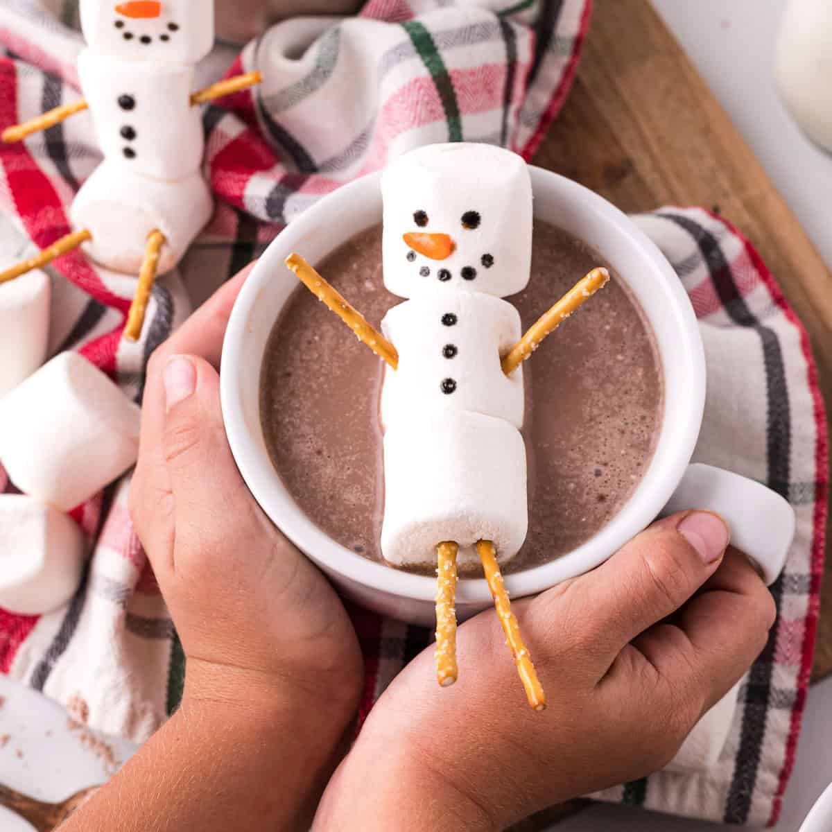 Marshmallow Snowmen for Hot Cocoa • Pancake Recipes