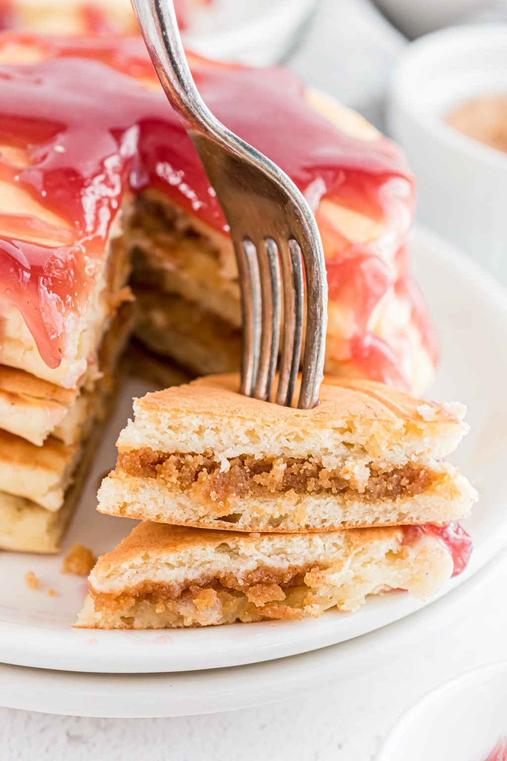 Curated visual reference: Fresh Look at Peanut Butter Stuffed Pancakes With Jelly Syrup Pancake Recipes