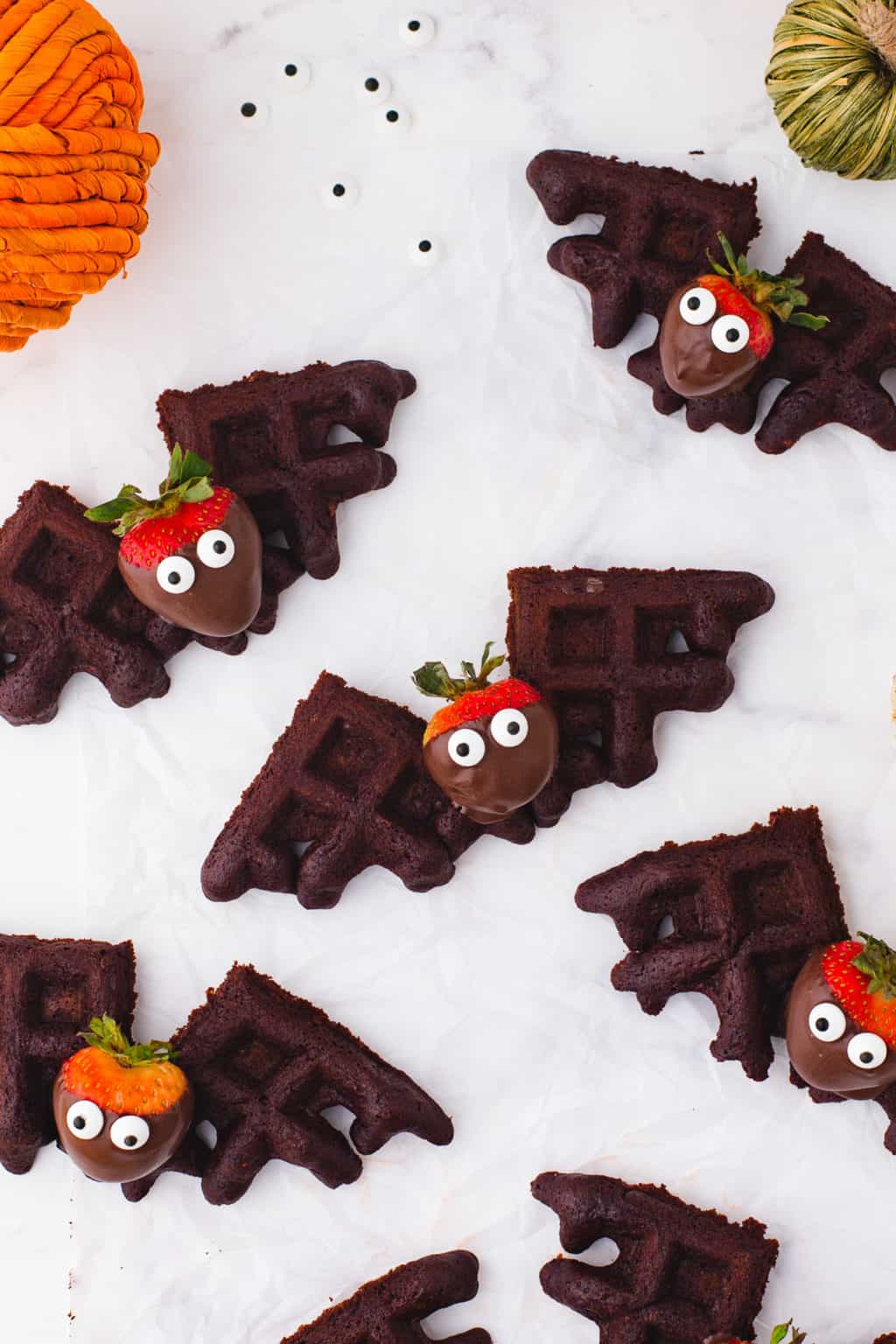 Bat-Shaped Halloween Waffles • Pancake Recipes