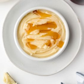 Maple butter in a small bowl.