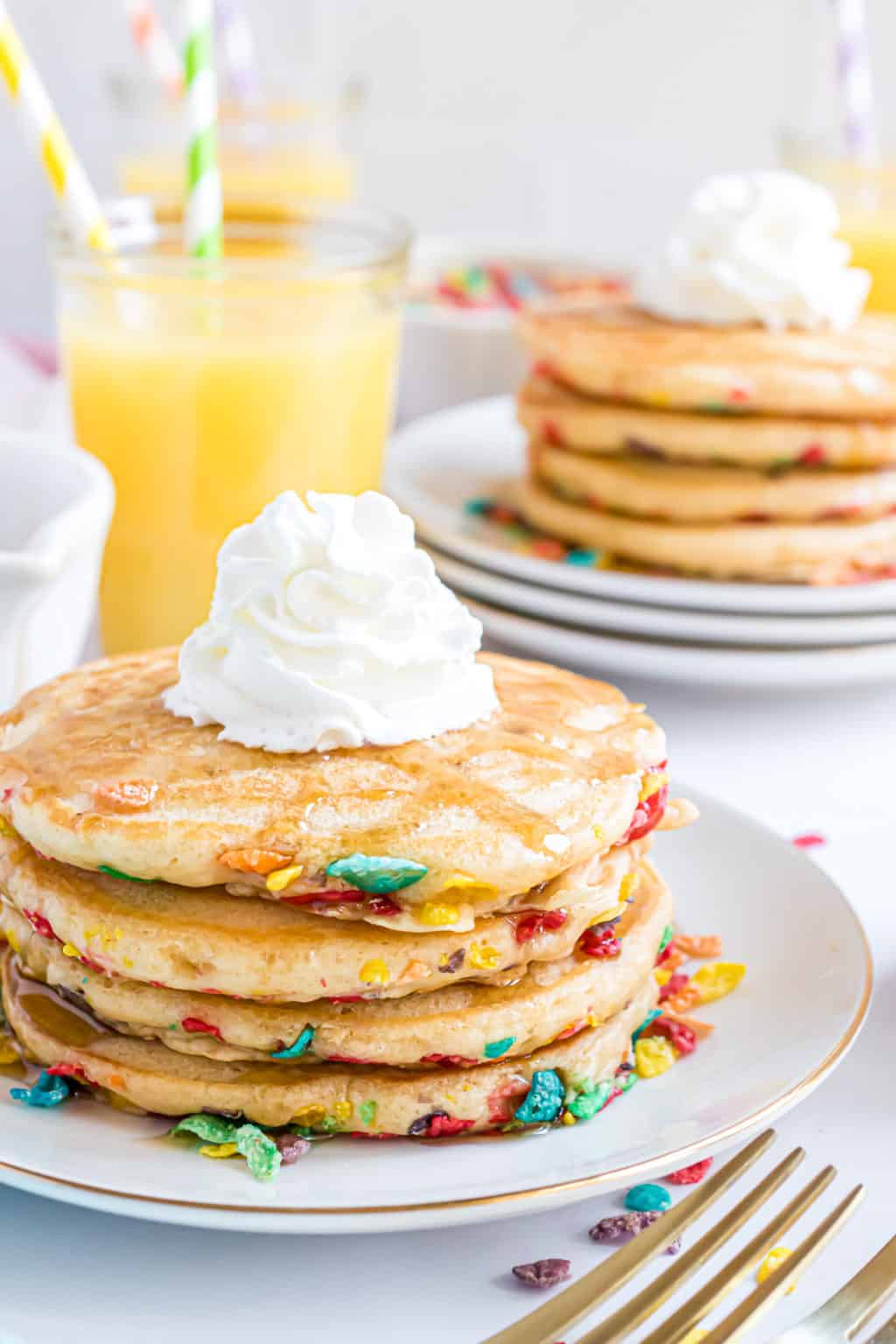 Fruity Pebbles Pancakes • Pancake Recipes